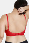 Zivame True Curv Love Stories Double Layered Non Wired Full Coverage Super Support Bra - Chilli Pepper — thumbnail 3